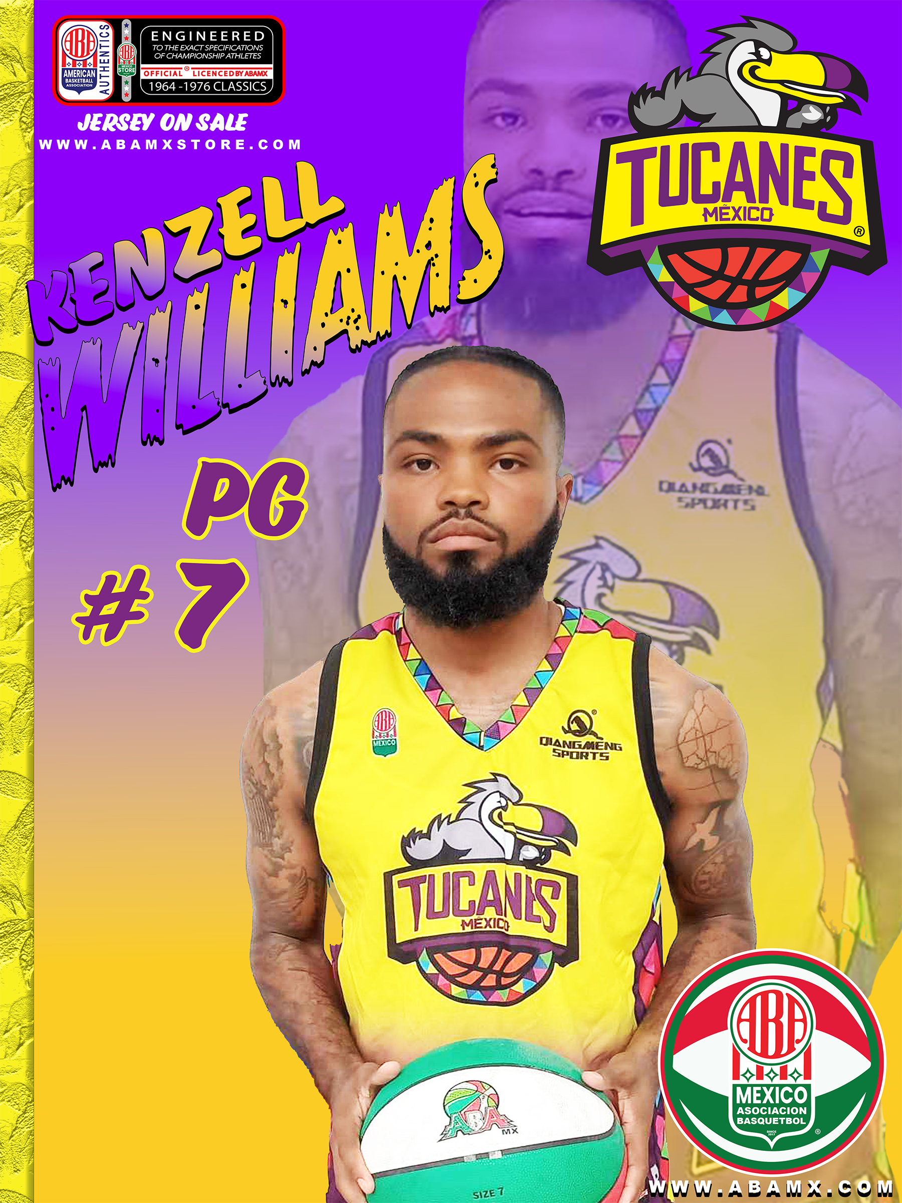 abamx Store #7 KENZELL Williams • TUCANESMX Team Jersey 2K23 S
